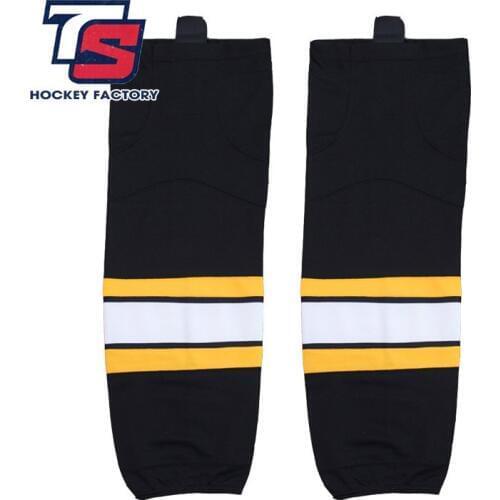 Cool hockey free shipping 100% Polyester Breathable Bruins Ice Hockey Socks Cheap Shin Guards W014 for fans high quality