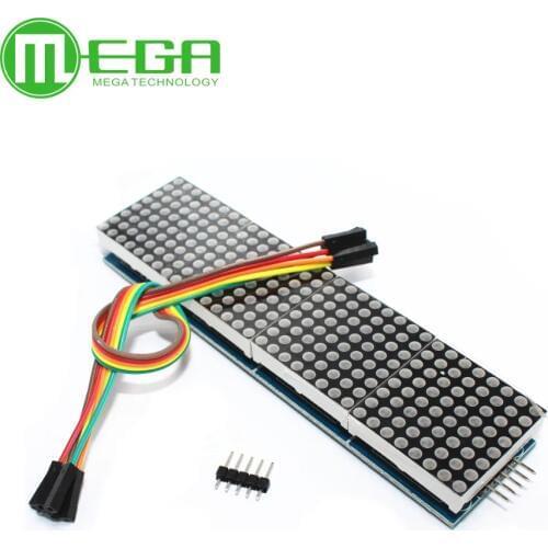 1pcs MAX7219 Dot Matrix Module For Microcontroller 4 In One Display with 5P Line