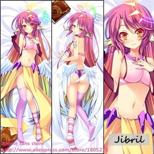 Cute Anime Pillowcase NO GAME NO LIFE Jibril Sexy Pillow Case Cover decorative Hugging Body Bedding