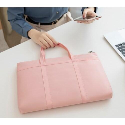 Fashion Simple Office Commuter Bag Women Briefcase Bags For A4 Document Bag Female Book Handbags Women 14.1" Laptop Briefcases