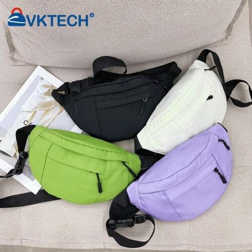 Fashion Women Solid Color Canvas Shoulder Crossbody Chest Bag Casual Ladies Small Handbags Purse Waist Packs