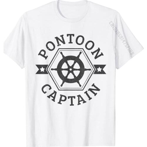 Mens Pontoon Captain Pontooning Boat Boating Nautical Gift T-Shirt Men High Quality Summer T Shirt Cotton Top T-Shirts Normal