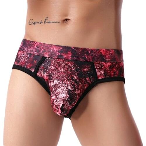 Print Thongs Men Open Backless Crotch Sexy Gay Penis Tanga Short Male Underwear Slip Thongs Underwear Jockstrap G-strings