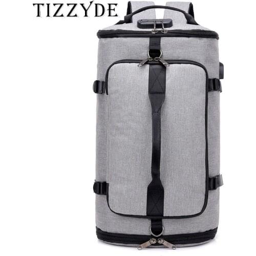 Men Backpack Business Casual USB Charging Backpack Wearable High Capacity Laptop Backpack Travel Shoulder Crossbody Bag LCH69