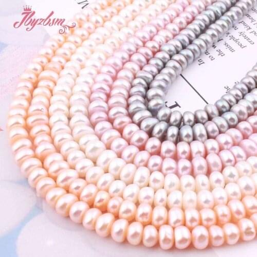 Natural AA Grade Freshwater Pearl 5x7mm Rondelle Beads Loose Stone Beads For Jewelry Making DIY Necklace Bracelet Strand 15"