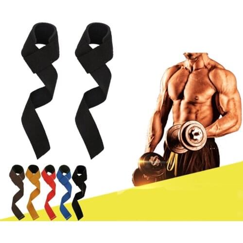 New 2pcs Gym Lifting Straps Weight lifting Wrist Weight Belt Body Building Gloves for Women Men Fitness Crossfit Barbells Power