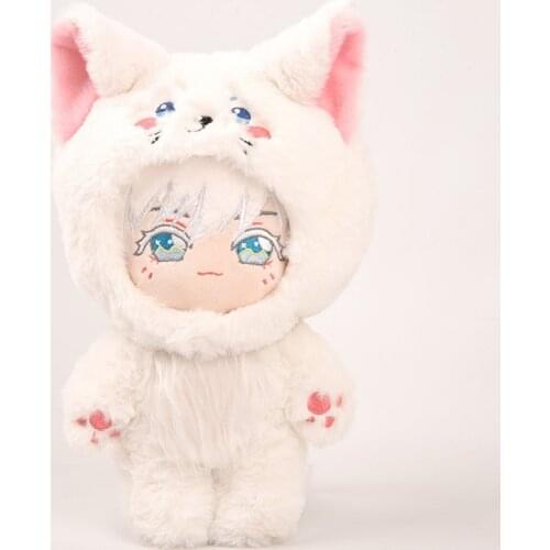 2021New Anime Jujutsu Kaisen Gojo Satoru Cute Short Plush Stuffed Doll Change Clothes Toy Plushie Christmas Birthday Gift 20cm