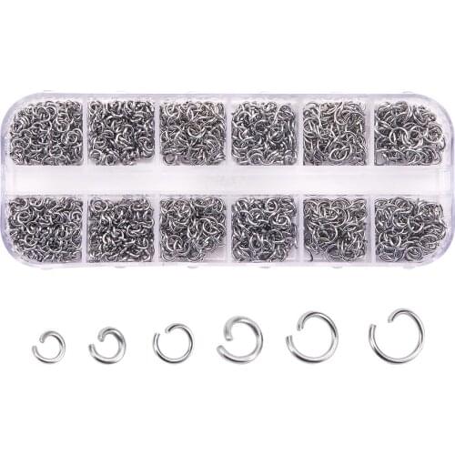 Mixed 4~6mm Stainless Steel Open Jump Rings for Jewelry Making Necklace Earrings Keychain DIY Craft Accessories