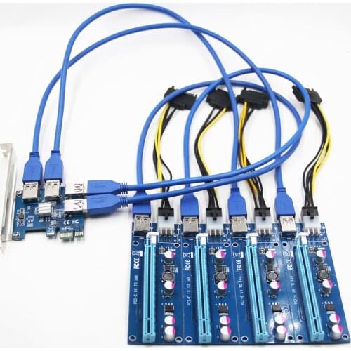 PCI-E to PCI-E adapter card 1 to 4 pci-ex1 to pci-ex16 graphics card interface one drag four expansion card