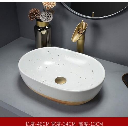 Nordic simple wind table basin creative ceramic wash basin oval wash basin toilet art wash basin household
