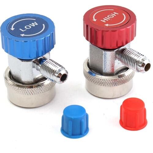 Adjustable Quick Coupler Adapter Fitting High Low Manifold Gauge Conversion Set Car Air-conditioning Parts for R134A AC Adapter