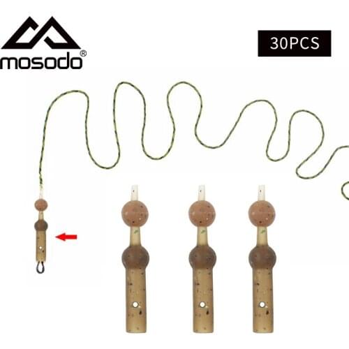 Mosodo 30pcs Fishing Tackle Heli Sleeve with Beads Hair Rig Making Carp Accessories Buffer Chod Bead Terminal Tackle