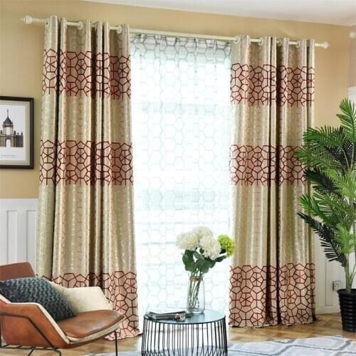 Modern Simple Double-sided Jacquard Thickened Shading Sunscreen Curtains for Living Room and Bedroom Balcony Curtains