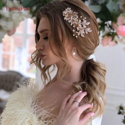 YouLaPan HP302 Rhinestone Wedding Hairpins and Combs Bridal Crystal Side Hair Pin Crystal Butterfly Hair Accessory Wholesale
