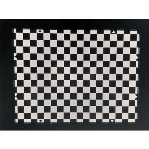 360*280mm Transmissive Checkerboard Test Chart Frame Mounting D280 Specification 4:3 Can Be Customized Distortion Black White