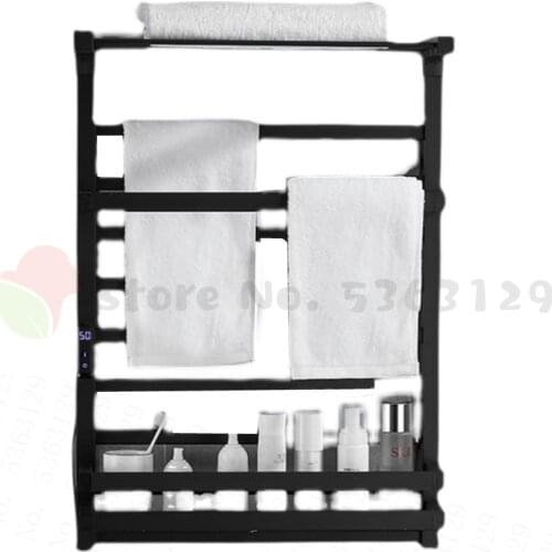 55W Intelligent Thermostatic Electric Heating Towel shelf rack Carbon Fiber Heating Household Towel Rack warm towel shelf