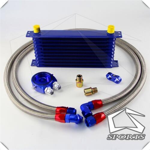 UNIVERSAL 10 ROW AN-10AN OIL COOLER KIT TRUST TYPE +HOSE ADAPTE KIT