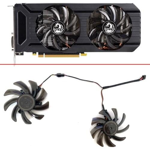 2pcs GA91S2U 85MM 4PIN 12V 0.4A FDC10U12S9-C GTX1060 GPU FAN For SOYO GTX1060 6G GeForce GTX1060 GPU VGA Cards Cooling Fans