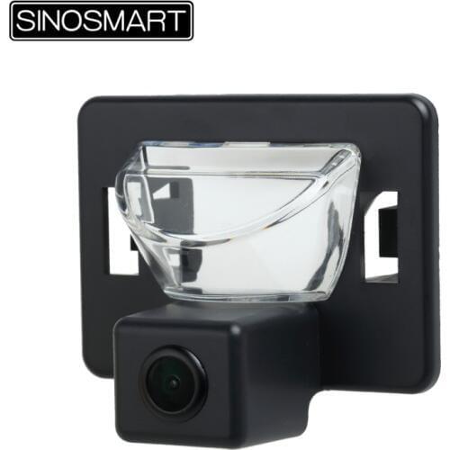 SINOSMART In Stock High Quality HD Car Rearview Parking Reverse Camera for Mazda 5 CX-9 Install in License Plate Lamp Hole