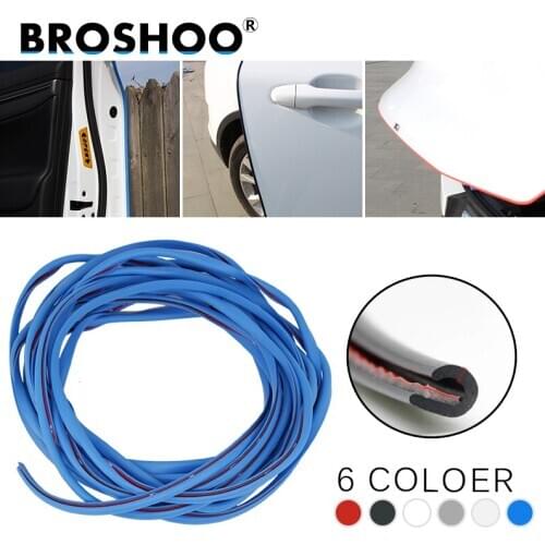 BROSHOO Vehicle Door Side Edge Protector Scratch Crash Rubber Strips Stickers For Chery Riich G5 M1 A1 A3 QQ5 A520 Car Styling