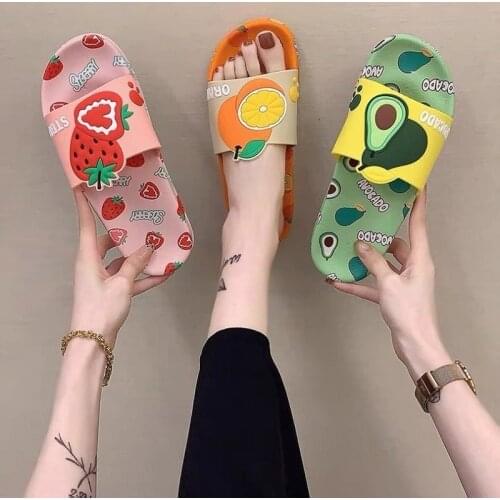 2021 New Fruit Slippers Women Summer Fashion Strawberry Outdoor Sandals and Slippers Casual Indoor Soft Bottom Flip Flops