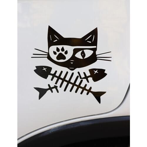 ZTTZDY 15.5*15CM Horrid Cat Car Sticker Halloween Vinyl Decal Black/Silver ZJ4-0171