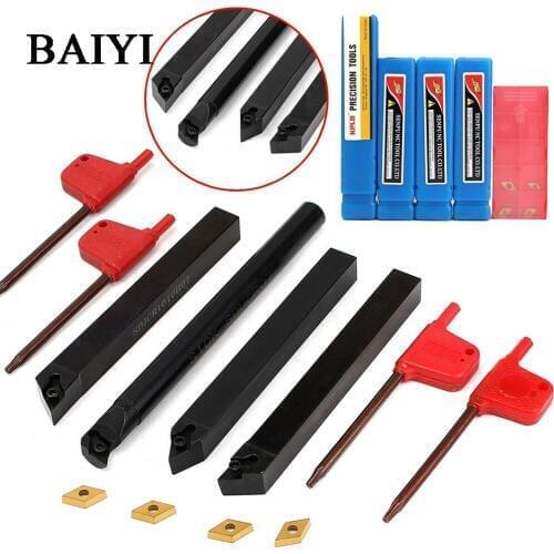 10mm S10K-SDUCR07 SDJCR1010H07 SDJCL1010H07 SDNCN1010H07 Lathe Holder + 4pcs DCMT070204 Inserts