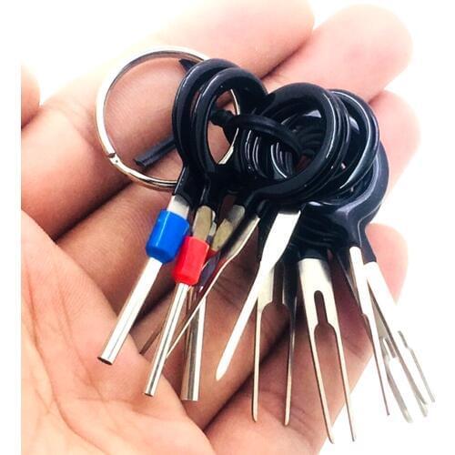 3pcs 11pcs Auto Car Plug Circuit Board Wire Harness Terminal Extraction Pick Connector Crimp Pin Back Needle Remove Tool Kit