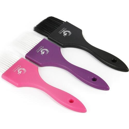 3pcs/set Wide Hair Dyeing Bursh 55mm Width Soft Bristles Short Handle Hair Highlight Dye Color Hairbrush Hairdressing Comb 1430