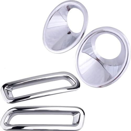 4pcs ABS Chrome Car Front Rear Fog Light Lamp Cover Trim Fit for Suzuki Vitara Escudo 2015 2016 2017 2018 2019