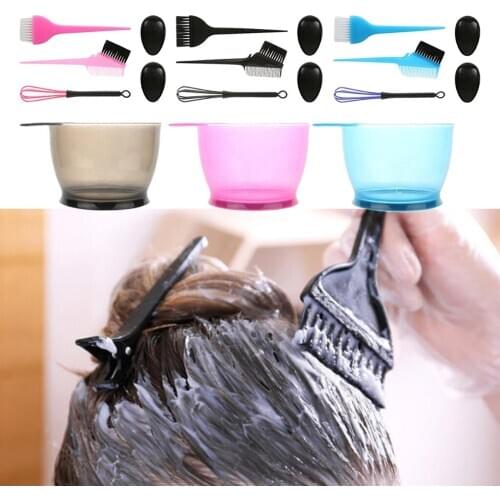 5PCS Hair Color Brush and Bowl Set Brush Mixing Bowl Hair Dying Applicator