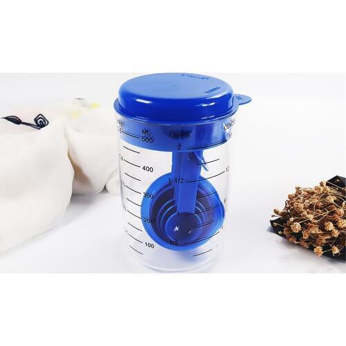 500ML Measuring Cup 6pcs Spoons Set Kitchen Plastic Baking Scoops Home Graduated Spoon Baking Tools Measuring Cups Spoon Set