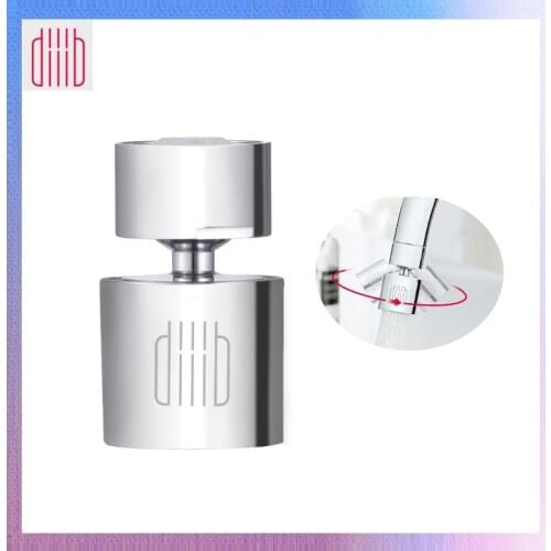 Diiib Kitchen Faucet Aerator Water Tap Nozzle Bubbler Water Saving Filter 360-Degree Double Function 2-Flow Splash-proof