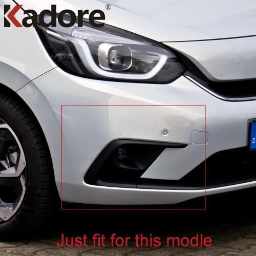 For Honda Jazz 2020 2021 ABS Chrome Front Fog Light Cover Trim Head Foglight Lamp Frame Trims Stickers Car Styling Accessories