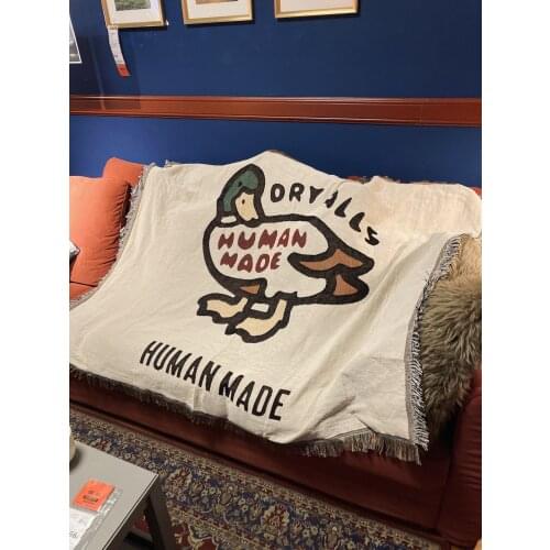 Human made cartoon cute duck throw blanket cotton blanket sofa cover hanging tapestry