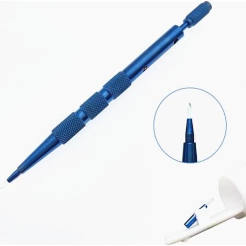 Hair planting blade Manually implanted tool Eyebrow Beard Planting hair transplant blades Titanium handle