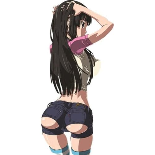 S30220# Various Sizes PVC Decal Anime 18+ Girl Removable Car Sticker Waterproof for Bumper Rear Window