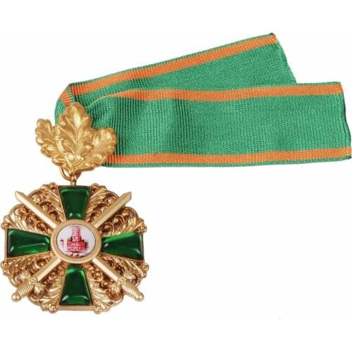 WW1 WWI GERMAN OAK LEAF KNIGHT CROSS MEDAL BADGE WITH RIBBON MEDAL BADGE