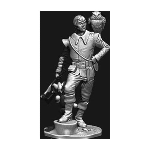 Unassambled 1/32 ancient warrior stand Resin figure miniature model kits Unpainted