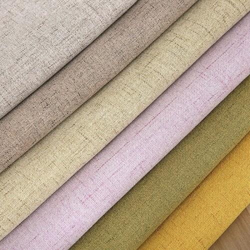 Plain Thick Linen Cotton Solid Color Pastoral Fabric Dustproof Sofa Cloth Linen Tablecloth Handmade Diy Cloth Fabrics Sewing