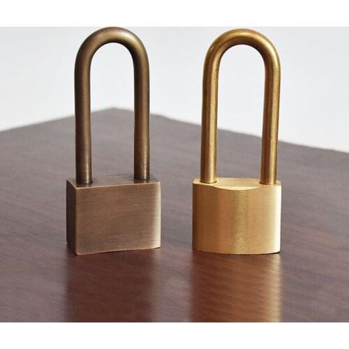 Original Brass Lock Antique Bronze Iron Padlock Hasp Hook Lock Home Warehouse Outdoor Car Lock Furniture Hardware Exclusive Key