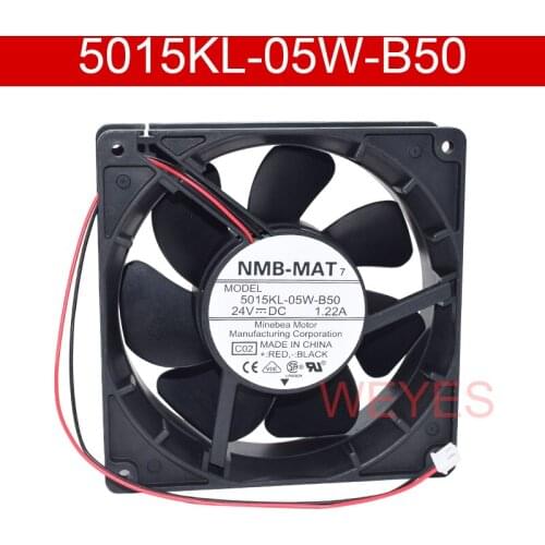 Genuine new for 5015KL-05W-B50 C02 DC 24V 1.22A 127x127x38mm 2-wire Server Cooler Fan