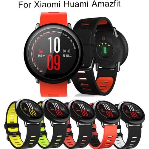 22mm Sports Silicone Wrist Strap bands for Xiaomi Huami Amazfit Bip BIT PACE Lite Youth Smart Watch Replacement Band Smartwatch