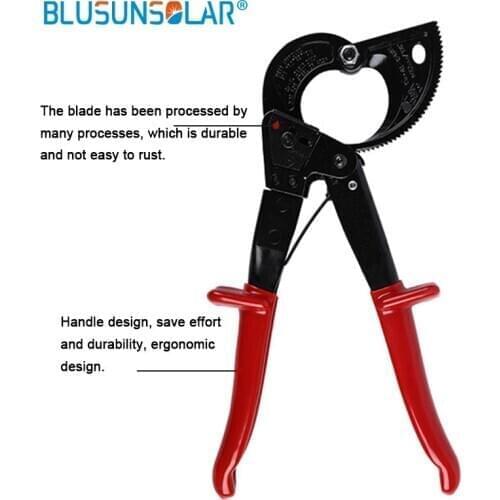 HS-325A high quality Ratchet cable Cutter for cutting copper-aluminum solar wire 1-240mm2