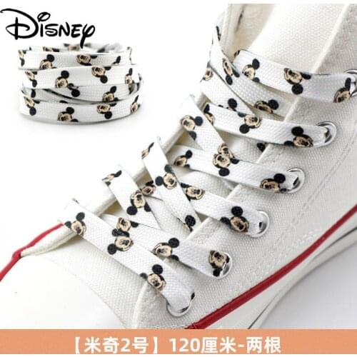 Disney Cartoon Mickey Mouse Graffiti Shoelace Color Love High To Help Low To Help Mickey Mouse Shoelace Clothing Decoration