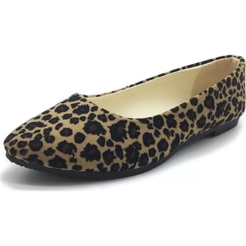 Pointed Toe Loafers Leopard Print Women Shoes Summer Ladies Flat Shoes Woman Fashion Flats Zapatos Mujer Plus Size 35-42 XKD1144