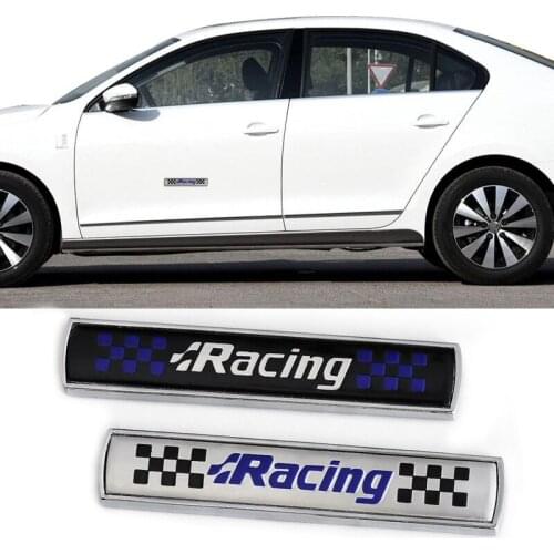 Universal Car Racing Sticker Styling Logo Zinc Alloy Emblem For Volkswagen Passat B6 T5 B5 Polo Golf 5 6 7 Sportsvan Accessories