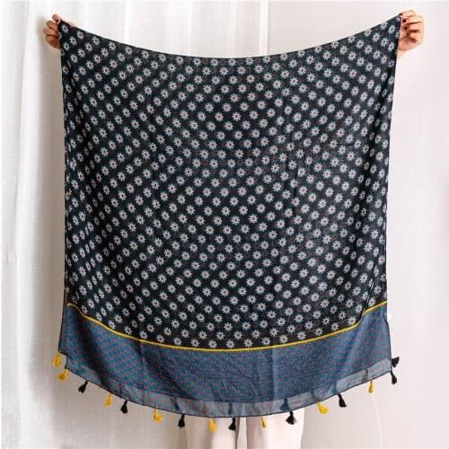 2020 New Ethnic Summer Thin Print Beach Travel Scarf Women Tassel Fringed Shawl Scarf Seaside Holiday Sunscreen Beach 180*90cm
