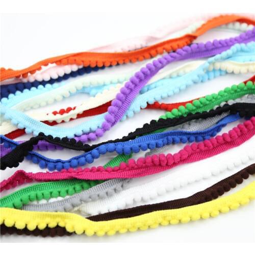 0.9m/pc Pompomes Trim Lace Fabric Sewing Pom Poms Tassel Hair Ball RibbonTrim Ribbon Fringe Decoration DIY for Decor
