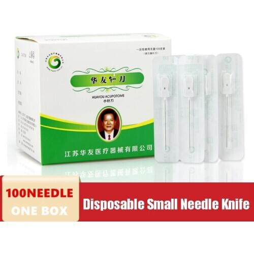 100 Disposable Small needle knife Medical Sterile Blade needle acupoint Acupuncture needle Flat scalp Acupotomy physiotherapy